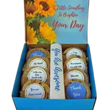 Cookie Gift Box -- A Little Something to Brighten Your Day with sunflowers
