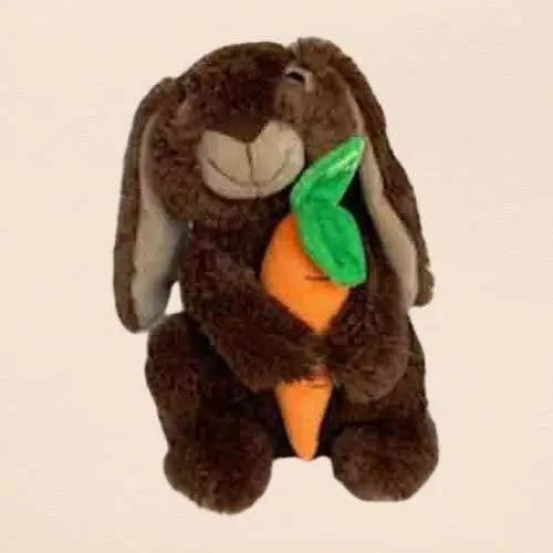 plush bunny rabbit holding carrot
