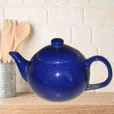 vintage cobalt blue teapot