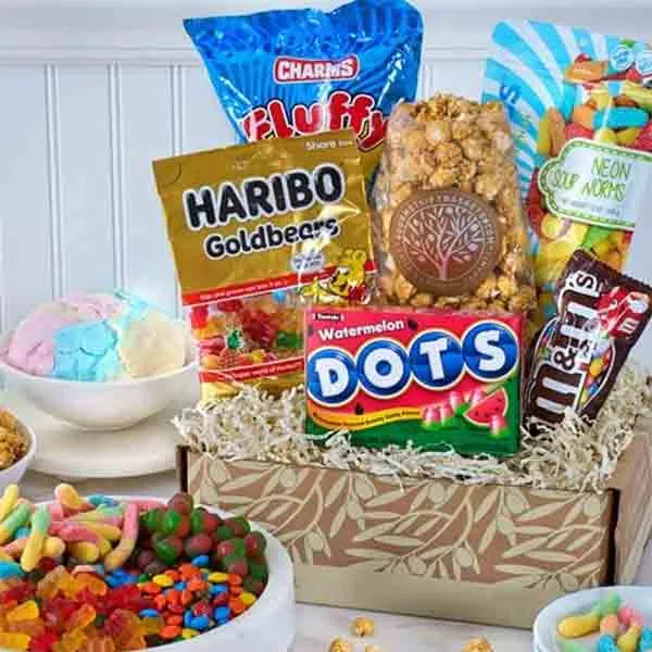 Junk food snack gift basket