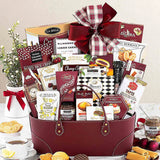 Classic gourmet gift basket filled with gourmet foods
