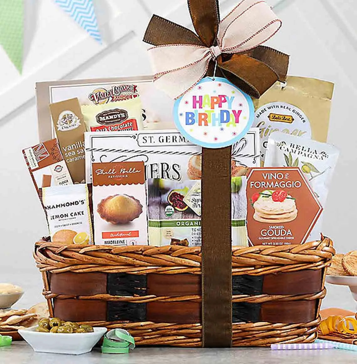 Happy Birthday gourme gift basket
