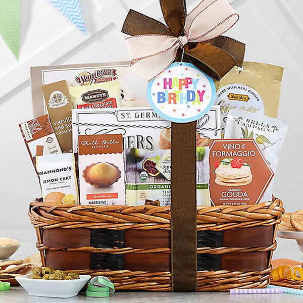 Happy Birthday gourme gift basket