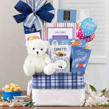 Thinking of you gift basketwith teddy bear and goodies to enjoy