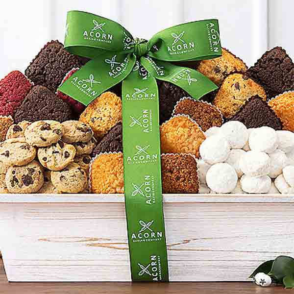 Cookies, cakes, and brownies gift basket