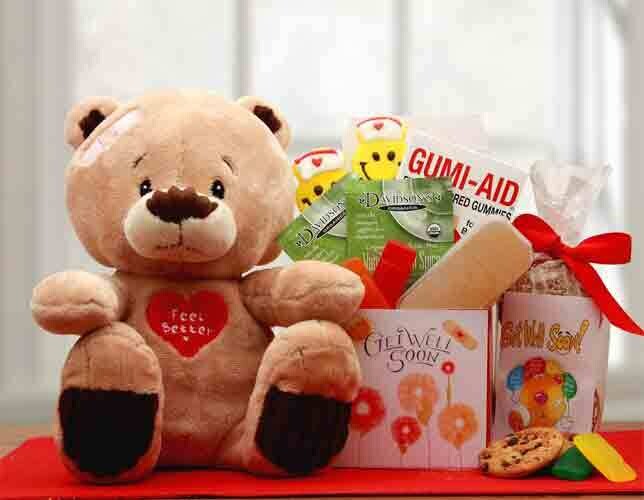 Get Well Teddy Bear Gift Set