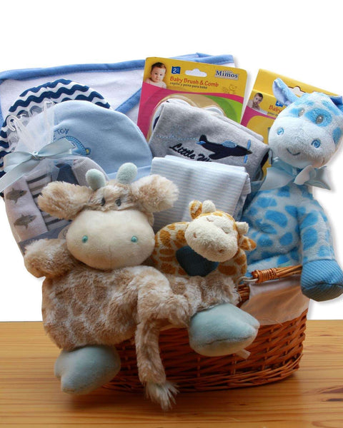 Baby Gift Basket - Jungle Safari - Blue, Pink, or Yellow