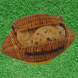 Wicker football filled with gourmet cookies