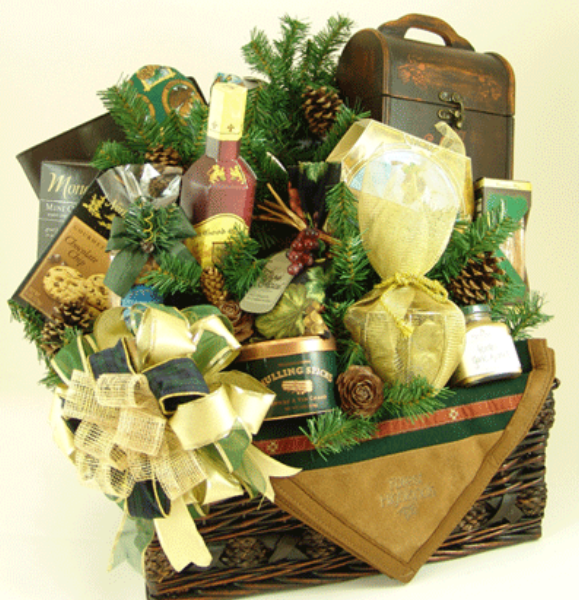 Large holiday gourmet gift basket