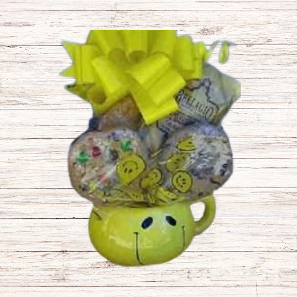 Smiley Face Mug Cookie Bouquet
