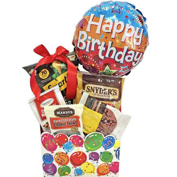 Birthday Gift Box with Snacks & Balloon