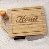 Bless Our Home plus name personalized cutting board