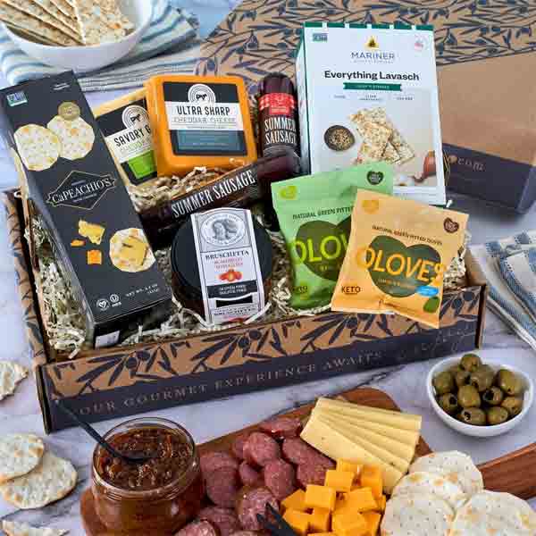 Gourmet meat and cheese sampler