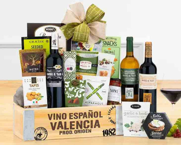 Spanish wine gift basket