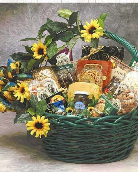 sunflower gift basket